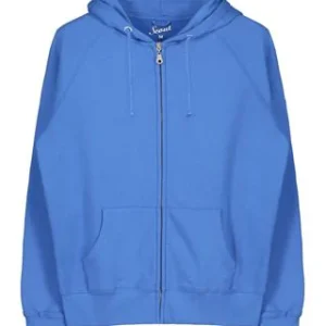 Felpa Uomo Zip e Cappuccio Blu Palace
